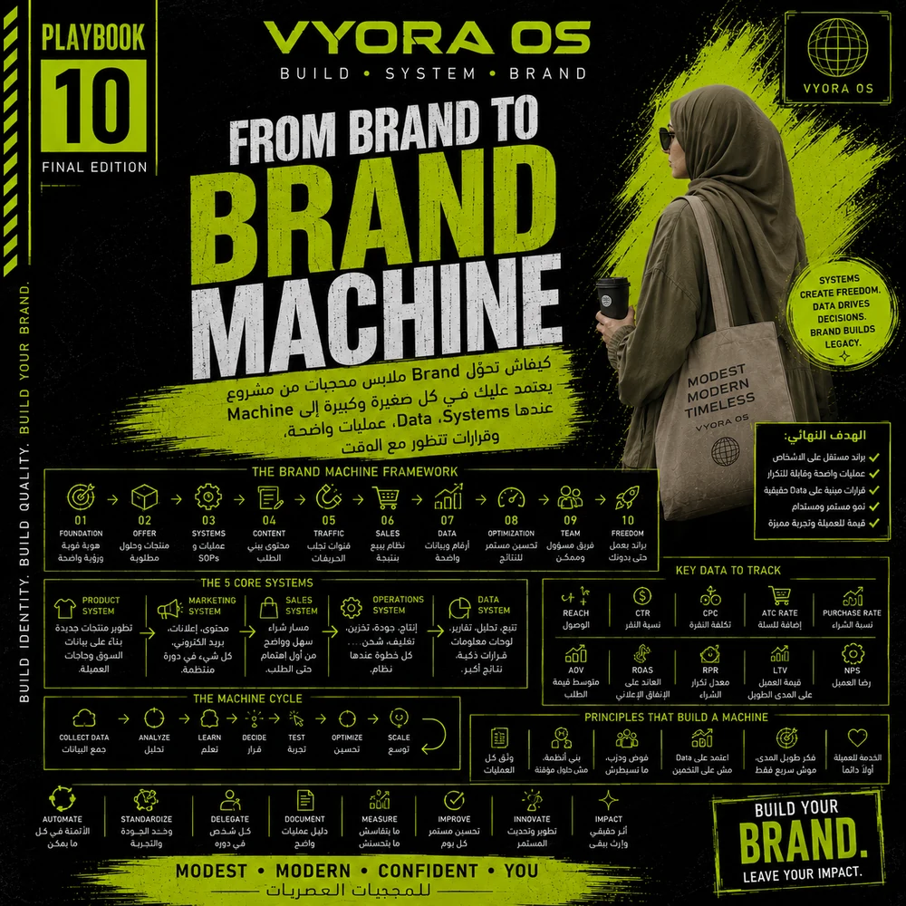 من علامة إلى ماكينة علامة — تحويل الـBrand من مشروع فردي إلى نظام كامل يتعلم ويتطور